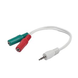 GEMBIRD audio adapter 3.5mm 4pin na 3.5mm stereo + mic (Beli) - CCA-417W 3.5 mm 4-pina 3.5 mm x2 3
