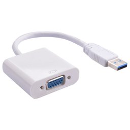 FAST ASIA adapter-konverter USB 3.0 na VGA (m/ž) (beli) HDMI A - muški VGA - ženski