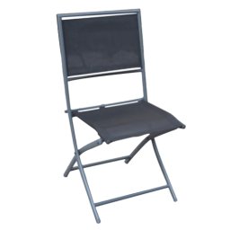 OUTDORLIFE Baštenska stolica LIPARI Metal i tekstil Crna
