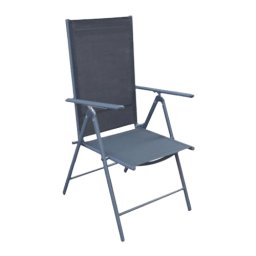 OUTDORLIFE Baštenska stolica MATERA Metal i tekstil Crna