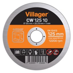 VILLAGER Rezna ploča za metal CW 125 12 Rezna ploča 125mm 22.23mm