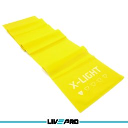LivePro Elastična traka za vežbanje (guma ekspander) XL ekstra mali otpor 2000x150x0.3mm žuta - LP84