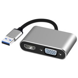 FAST ASIA Konverter USB 3.0 na HDMI+VGA
