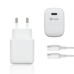 Punjač 25W za mobilni, USB A plus USB Type C QC 3.0 25W, WEWO PD 25W
