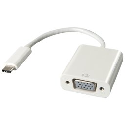 FAST ASIA adapter-konverter USB C 3.1 na VGA (m/ž) (Beli) USB-C - muški VGA - ženski