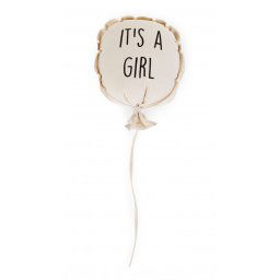 Balon od platna - It's A Girl - Zidna dekoracija - 35x26x8 Cm