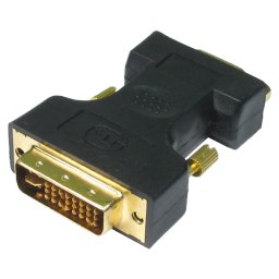 FAST ASIA adapter-konverter DVI-I na VGA (m/ž) (Crni) DVI-I - muški VGA - ženski