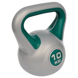 RING kettlebell 10kg - DB2819-10 Srebrna/Zelena