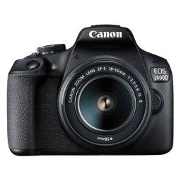 Fotoaparat CANON EOS 2000D (Crna) + 18-55mm IS II DSLR 24.1 Mpix 3" CMOS