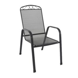 OUTDORLIFE Baštenska stolica MELFI Metal Tamno siva