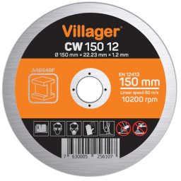 VILLAGER Rezna ploča za metal CW15012 Rezna ploča 150mm 22.23mm
