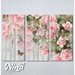 Slike na platnu Roze ruze i leptiri Nina418_3