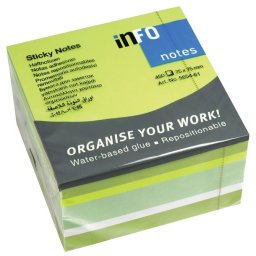 Blok samolepljiv kocka 75x75mm 450L Brilliant Info Notes 5654-61 4boje