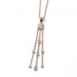 Ženski oliver weber reason zirconia rose gold lančić sa swarovski cirkonima ( 12252rg )