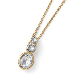 Ženski oliver weber company crystal gold lančić sa swarovski kristalima ( 12146g )