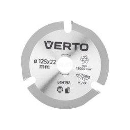 VERTO disk Ø125mm za sečenje drveta 61H198