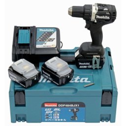 Akumulatorska bušilica - odvrtač Makita DDF484BJX1; 18V; 2x5,0Ah; 1x3,0Ah + Makpac kofer