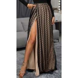 Duga suknja sa bez podlogom I tufnastim tilom