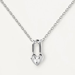 Ženska pd paola heart padlock srebrna ogrlica ( co02-510-u )