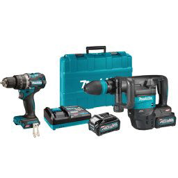 Akumulatorski set SDS-plus bušilica-čekić Makita HM001GM201+ bušilica - odvrtač Makita HP002GZ (HM001GM201+HP002GZ)