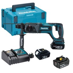 Akumulatorski elektro-pneumatski čekić Makita DHR241RFJ + 2 x akumulator BL1830B (3,0 Ah)