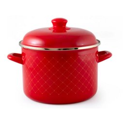 Metalac lonac zlatna mrežica 22cm crvena ( 349359 )