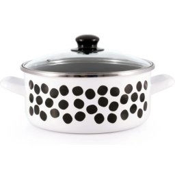 Metalac plitka šerpa Dots&Lines 20cm bela ( 349381 )