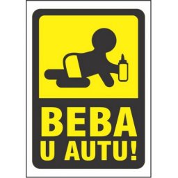 NALEPNICA A7 BEBA U AUTU 20154