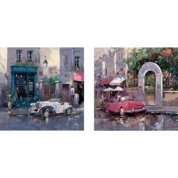 Old cars, dve uramljene slike 50x50cm svaka
