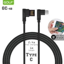 Golf USB kabl tip C 1m 90° GC-48T crni ( 00G100 )