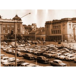 Stari Beograd, trg Republike 1976., uramlljena slika 30x40cm i 40x50cm