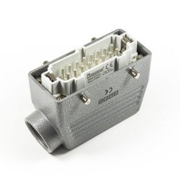 Industrijski konektor EBM16FU10, muški, bočni ulaz kabla, 16 polni, 16A, 690V, 6 kV,IP65 Emas