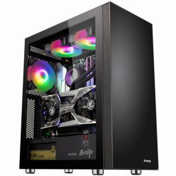 Kućište MS ARMOR V500 Gaming, staklena strana, bez napajanja, bez ventilatora