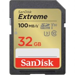 Extreme SDHC UHS-I 32GB 100MB/s V30 (SDSDXVT-032G-GNCIN)