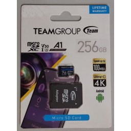 TeamGroup MICRO SDXC 256GB UHS-I ELITE + SD Adapter TEAUSDX256GIV30A103