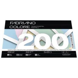 Papir Copytinta A3 200g pk100 Fabriano 69229742 pastelna mešavina 5boja