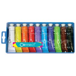 Boja tempera 18ml aluminijumska tuba 10boja/pvc Connect