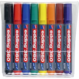 Marker za belu tablu E-360 1,5-3mm, zaobljeni, set 1/8