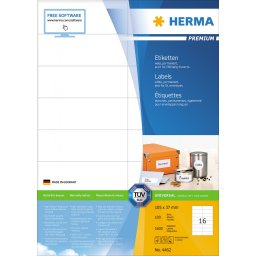 Etikete 105X37 A4/16 1/100 bela