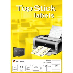 Etikete TOPSTICK 105X33,8 A4/16 1/100