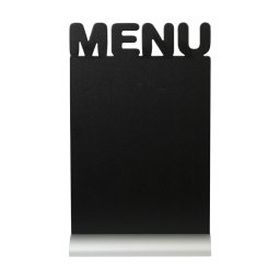 Crna tabla Securit Silhouette meni alu-postolje 34x21x6cm