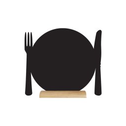 Crna tabla Securit Silhouette plate 24x25x6cm