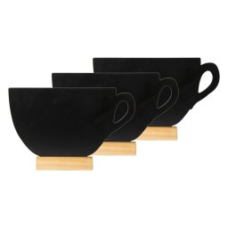 Tabla Securit Silhouette mini šolja set 1/3 drveno-postolje 9x13cm