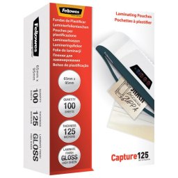 Folija za plastificiranje 125my 65x95mm sjajna pk100 Fellowes
