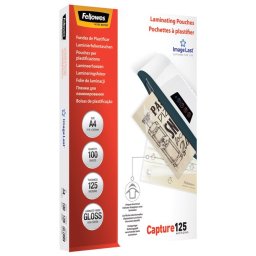 Folija za plastificiranje 125my A4 sjajna pk100 Fellowes