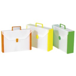 Torba-kofer pp-tvrdi 380x280x80mm 1kopča Fluo Dispaco belo-narandžasta
