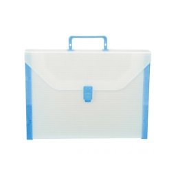 Torba-kofer pp-tvrdi 380x280x80mm 1kopča Fluo Dispaco belo-plava