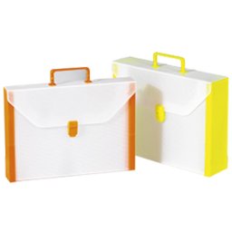 Torba-kofer pp-tvrdi 380x280x80mm 1kopča Fluo Dispaco belo-žuta