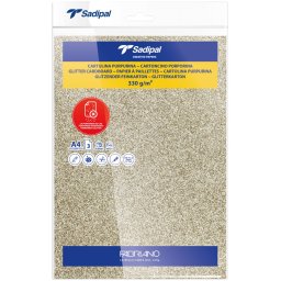 Papir glitter A4 330g pk3 Sadipal Fabriano S0020302 zlatni