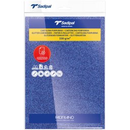 Papir glitter A4 330g pk3 Sadipal Fabriano S0020305 plavi